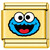 Blue Puppet Face Gold Value Italian Charm