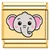 Cute Elephant Gold Value Italian Charm