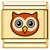 Owl Face Gold Value Italian Charm