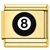 Eight Ball Billiards Pool Gold Value Italian Charm