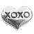 XOXO Silvertone Heart Floating Locket Charm