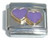 Two Purple Hearts Italian Charm