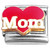 Mom Red Heart Italian Charm