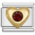 January Big Heart Italian Charm