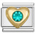 December Big Heart Italian Charm