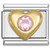 June Big Heart Italian Charm