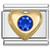 September Big Heart Italian Charm
