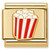 Popcorn Bucket Goldtone Base Italian Charm