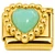 Aqua Heart Gold Italian Charm