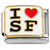 I Love SF San Francisco Italian Charm