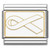 White Ribbon Italian Charm