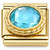 Blue Bling Gold Base Italian Charm