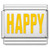 Happy Word Yellow Italian Charm