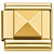 Pyramid Design Gold Italian Charm