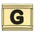 Black Letter G Gold Italian Charm