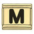 Black Letter M Gold Italian Charm