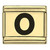 Black Letter O Gold Italian Charm