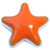 Orange Star Floating Locket Charm