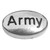 Army Silvertone Oval Floating Locket Charm
