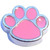 Pink Paw Floating Locket Charm
