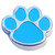 Blue Paw Floating Locket Charm