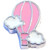 Pink Hot Air Balloon Floating Locket Charm