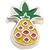 Colorful Pineapple Floating Locket Charm