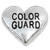 Color Guard Silvertone Heart Floating Locket Charm