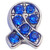 Ribbon Blue Accents Floating Locket Charm