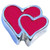 Double Red Hearts Floating Locket Charms