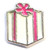 White and Pink Present Floating Locket Charm