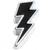 Black Lightning Bolt Floating Locket Charm
