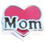 Mom Red Heart Silvertone Floating Locket Charm