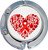 Red Ribbon Heart Foldable Purse Hanger