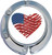 Heart US Flag Foldable Purse Hanger