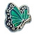 May Butterfly Silvertone Floating Locket Charm