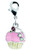 Cupcake Enamel Dangle