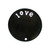 Love Plate in Black for 25mm Locket
