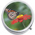 Orange Butterfly Flower Medical Pill Box