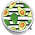 Avocados on Black White Stripe Medical Pill Box