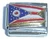 Ohio State Flag Italian Charm