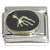 Aquarius Zodiac on Black Italian Charm