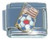 Soccer Ball And US Flag Italian Charm