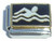 Swimming Man Italian Charm