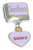 Dangle Purple Smile Italian Charm