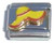 Yellow Hat Red Trim Italian Charm