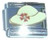 White Hat Red Flower Italian Charm