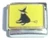 Witch Yellow Background Italian Charm