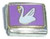Swan Purple Background Italian Charm