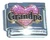Grandpa Pink Heart Black Letters Italian Charm